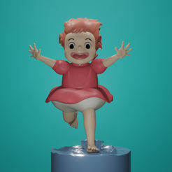 1.png STL-Datei PONYO-MÄDCHEN・Design für 3D-Drucker zum herunterladen