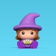 Cod148-Witch-with-Frog-1.png 3D file Witch With Frog・3D printable model to download