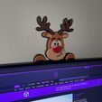 h3.jpg STL file Christmas Reindeer Faces・3D print design to download