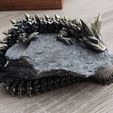 Kristalldrache, bewegliches Flexi-Wackeltier, Druck an Ort und Stelle, Fantasy
