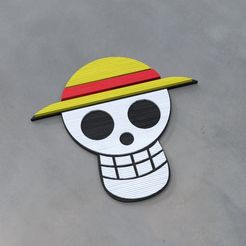 Descargar archivo STL gratis Jolly Roger Franky de One Piece bandera pirata  💬・Modelo para la impresora 3D・Cults