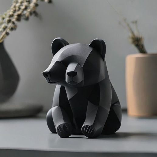 Geometric Bear 3D model preview