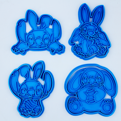 2401-158-1.png Stitch Easter disney cookie cutters set of 4