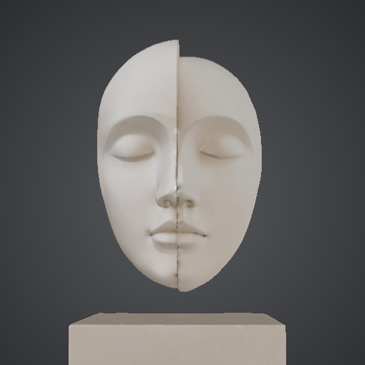 🎨 Split Face Modern Art Bust – Minimalist Sculptural Mask・Free STL File ...