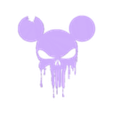 mickeyskullhollow.stl Tête de mort Punisher Mickey Mouse