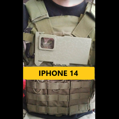 PALS1.png STL file iPhone 14 PALS Armor Plate Carrier Phone Mount・3D printing template to download