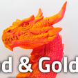 gold.png Dragon Head Phone Stand / Headset Holder