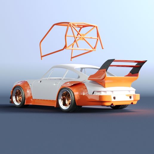 thumbnail image 2 of Resin 3D Printed RWB Porsche 930 964 Body Kit – 1:24 & 1:18 Scale Model 2 of 6