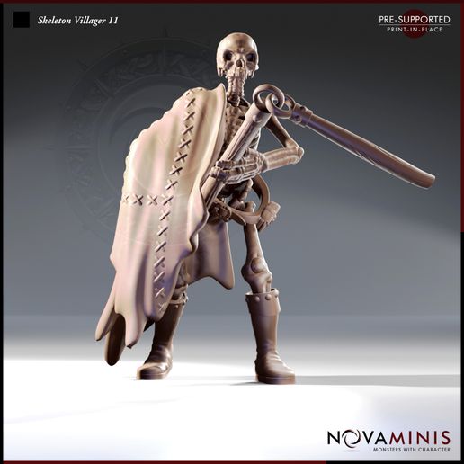 Skeleton Villager 11 3D model