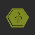 snake-3.png Snake Hexagon – 3D Printable Game Token