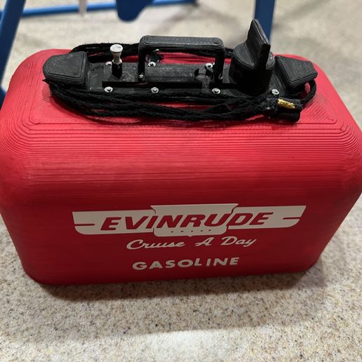 Evinrude Cruise-A-Day Pressure Fuel Tank 1950s Style - 3D model önizlemesi