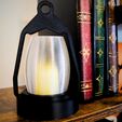 2.jpg Vintage Tea Light Lantern STL – 3D Printable Cottagecore Decor with Clear Glass Insert (LED Candle Holder)