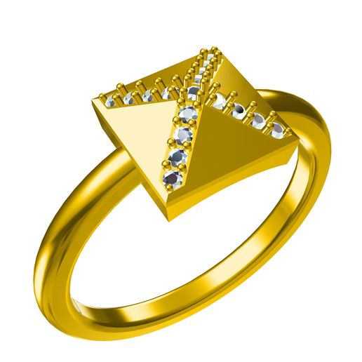 Free !! 3D CAD Model For Pyramid Ring