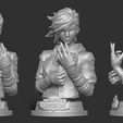 3side_bw.jpg Busto de Vi - Arcane Fanart