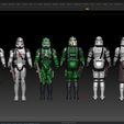 screenshot.506.jpg STAR WARS .STL The Clone Wars .OBJ Clone Commanders Bacara, Neyo, Gree 3d VINTAGE STYLE ACTION FIGURE.