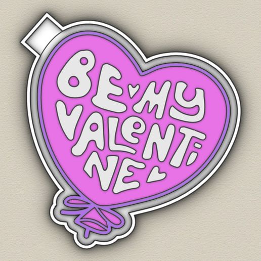 Heart - Be my valentine - freshie mold - STL for silicone mold