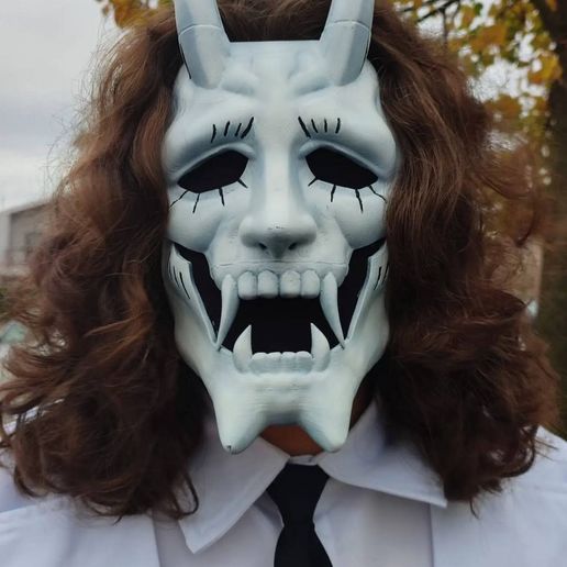 Neon_White_Mask_thefoolishcosplayer.jpg Neon White Game Mask 3D print model - cosplay halloween