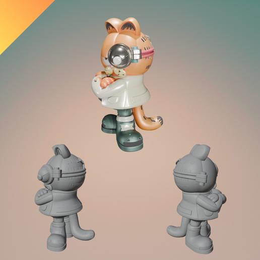 🧑‍🔬 Sci-fi Scientist Garfield – STL, OBJ, and GLB 3D Print Model・ STL ...