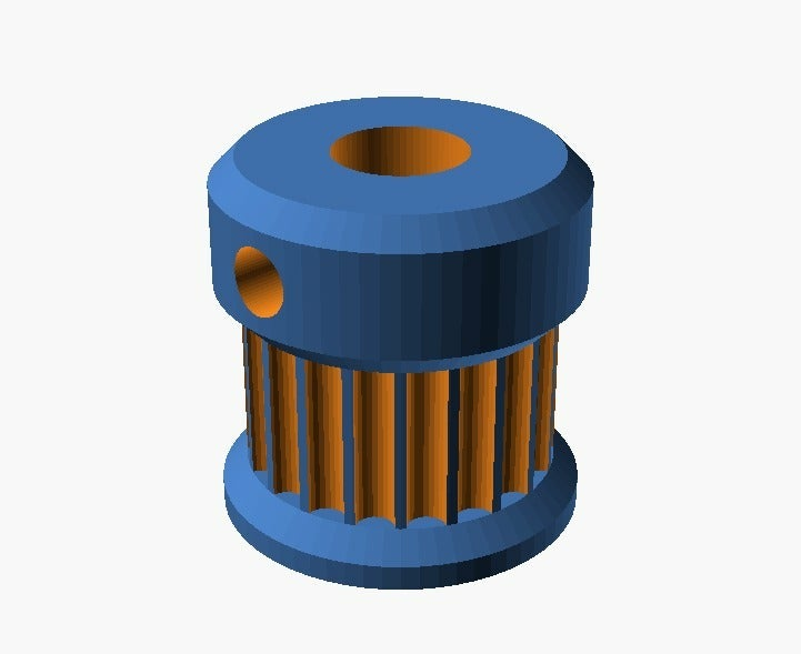 pulley1.png Бесплатный SCAD файл Customizable Belt Pulley・Дизайн 3D-принтера для скачивания, larsch