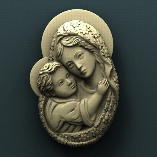 426. Virgin Mary.jpg Fichier STL gratuit Vierge Marie・Design pour imprimante 3D à télécharger, stl3dmodel