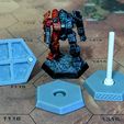 PXL_20230910_070732010~2.jpg Magnetic Battletech Hex Bases with Hazard Stripes - Presupported