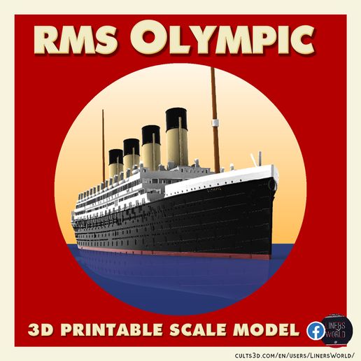 Olympic.jpg STL-Datei White Star Line RMS Olympic, das Schwestermodell der Titanic herunterladen • 3D-druckbare Vorlage, LinersWorld
