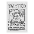shanks1.jpg WANTED ONE PIECE  shanks