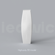 E_8_Renders_1.png Niedwica Vase E_8 | 3D printing vase | 3D model | STL files | Home decor | 3D vases | Modern vases | Floor vase | 3D printing | vase mode | STL