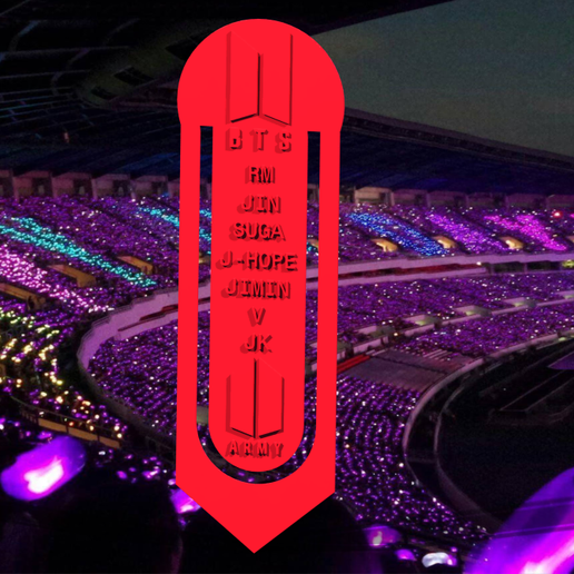 🔖 BTS ARMY Bookmark – 3D Print STL (Free)・Free STL File for 3D