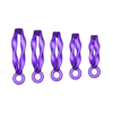 Hoop-Oval-section-Twist-triple-bail-link-size3to7.STL Modelo de impressão 3D de alça dupla torcida de secção oval com laço