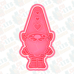 Valentines-day-gnome-cookie-cutter.png STL-Datei Valentinstag Zwerg Ausstecher *・Design für 3D-Drucker zum herunterladen, RxCookies