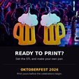 1000025291.jpg BEER MUG EARRINGS WITH FOAM | OKTOBERFEST & PARTY JEWELRY | STL FILE V3