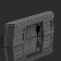 frontleft.png STL file Star Wars Battle of Endor Bunker Door for Diorama・3D print object to download
