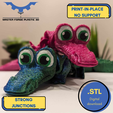 4.png ARTICULATED FLEXI CROCODILE MFP3D -NO SUPPORT - PRINT IN PLACE - SENSORY TOY-FIDGET