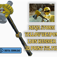 Picture7.png Ninja Storm Wind Weapon- Lion Hammer 3D Print STL File