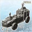 1-PREM.jpg Steampunk car with chimney and large engine in the back (4) - Future Sci-Fi SF Post apocalyptic Tabletop Scifi Wargaming Planetary exploration RPG Terrain