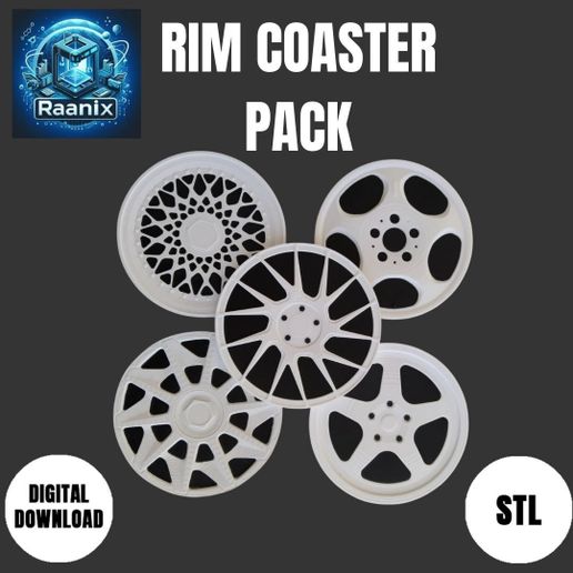🚗 Car Wheel Rim Coaster Pack – Automotive Themed Decorative Drink ...
