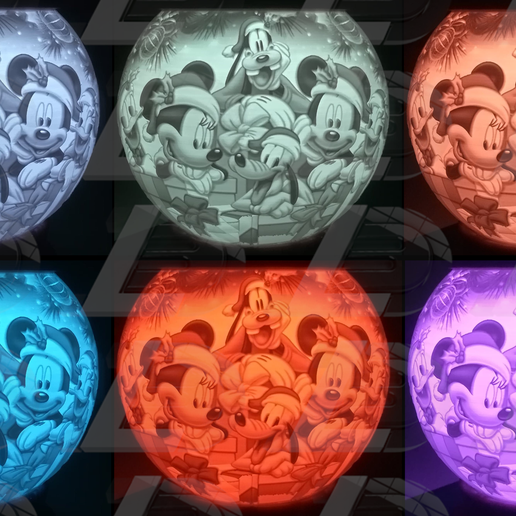 Photo2.png Mickey Christmas night light lithophane