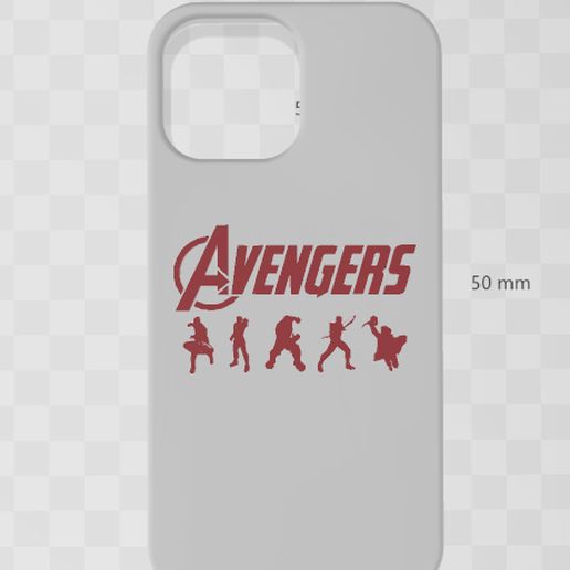 iPhone 13 Case Pro Max-Avengers 3D model