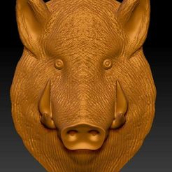 boarhighres.jpg STL file boar relief・3D printer model to download, yazcnc