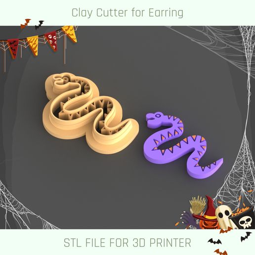 Snake Halloween Clay Cutter 3D model