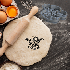 CUTTERS-copy.png YODA COOKIE CUTTER PASTRY DOUGH BISCUIT SUGAR FOOD