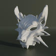 9.png Witcher Wolf Costume Face Mask 3D print model