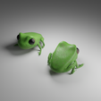 Rana-render.png 3D frog figure.