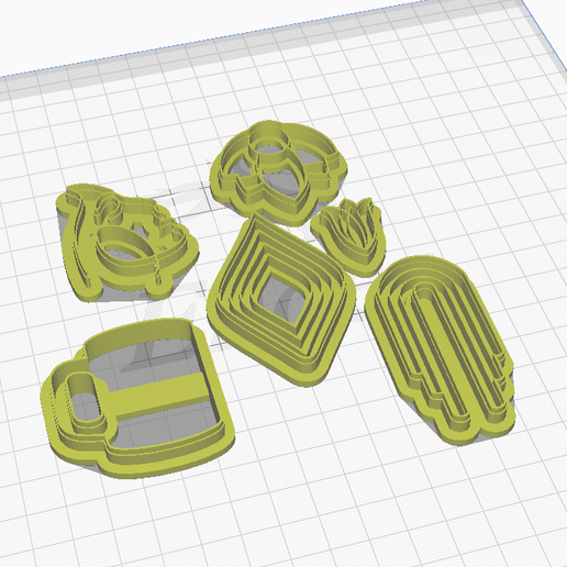 Affordable Polymer Airdry Clay Cutter 6pcs Set 20220430 3D model