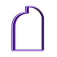 two arch plaque 3.75in.stl 4 sizes - 2 Arch Backdrop Plaque Shape Cookie Cutter - SHARP cutting edges - So Versatile!