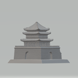 3.png Chinese city gate ancient building pavilions 3D print model