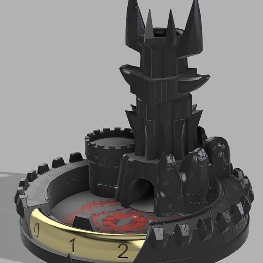 Sauron Dice Tower with Tray , Power of Mordor DnD, Dungeons and Dragons