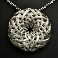 lotus_pendant_silver_2.jpg Fichier STL le pendentif Lotus・Objet pour imprimante 3D à télécharger