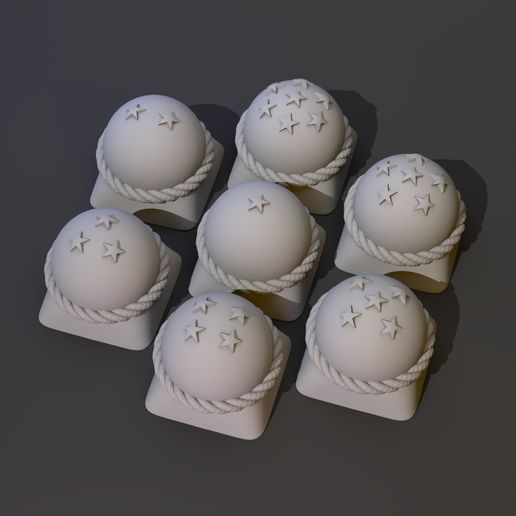 dragonball_pack_7.jpg 7 Dragonballs keycap  - DIGITAL FILES FOR 3D PRINTING - KEYCAP FOR MECHANICAL KEYBOARD